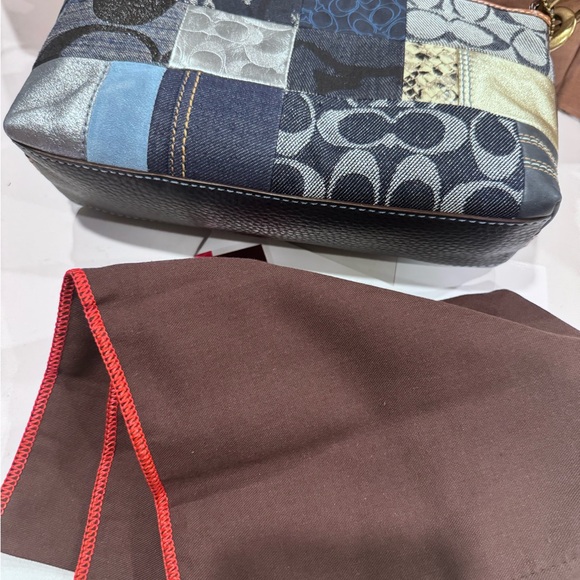 Coach Patchwork Shoulder Bag in Blue and Silver - Picture 3 of 10